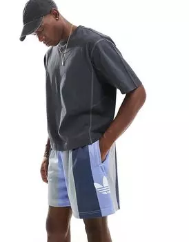 Баскетбольные шорты в синюю полоску adidas Originals