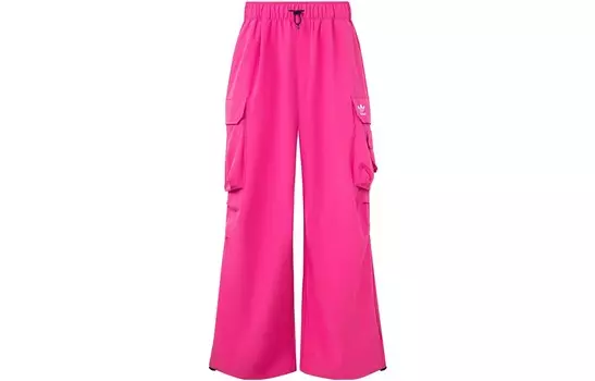 Баскетбольные велюровые брюки-карго мужские розовые Adidas Originals, розовый