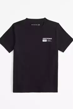 Баскетбольный мяч графика футболка Abercrombie & Fitch, черный