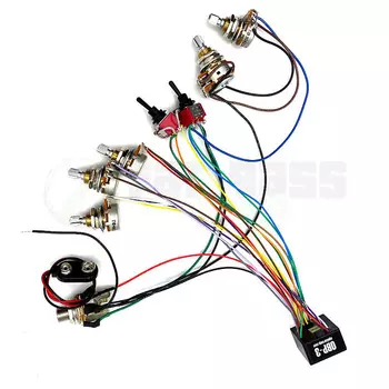 Басс гитара Aguilar OBP-3 Custom 3 Band Bass Preamp Kit for 2 Pickup - 5 Knob & 2 Switch Config.