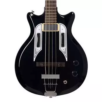 Басс гитара Airline Guitars Pocket Bass - Black - Vintage Reissue electric bass guitar - NEW!