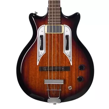 Басс гитара Airline Guitars Pocket Bass - Sunburst - Vintage Reissue electric bass guitar - NEW!
