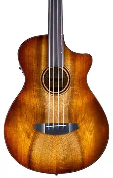 Басс гитара Breedlove Pursuit Exotic S Concerto CE Acoustic Electric Fretless Bass Amber Myrtlewood