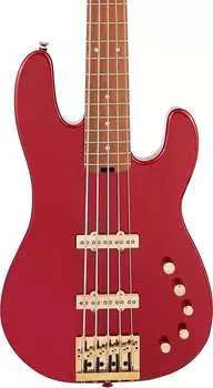 Басс гитара Charvel Pro-Mod San Dimas Bass JJ V 5-String Bass Guitar, Candy Apple Red