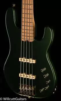 Басс гитара Charvel Pro-Mod San Dimas Bass JJ V Caramelized Lambo Green Metallic Bass Guitar - MC210627-9.25 lbs