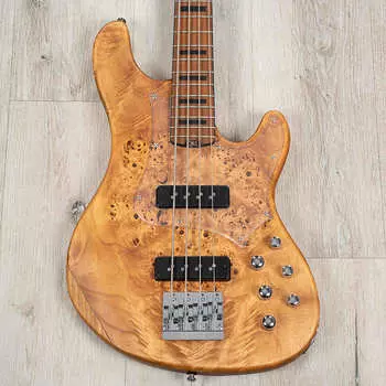 Басс гитара Cort GB-Modern 4 Bass, Nordstrand Pickups, Roasted Maple Neck, Open Pore Vintage Natural