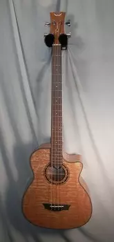 Басс гитара Dean Exotica Quilt Ash A/E Bass Gloss Natural Acoustic Electric Bass Model # EQABAGN