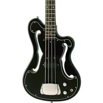 Басс гитара Eastwood Guitars EEB-1 Electric Bass Guitar - Black - Ampeg AEB "Scroll Bass" inspired Tribute Model - NEW!