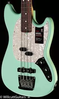Басс гитара Fender American Performer Mustang Bass Rosewood Fingerboard Satin Surf Green