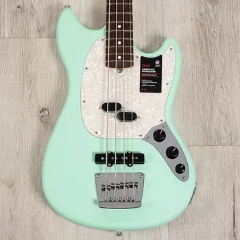 Басс гитара Fender American Performer Mustang Bass, Rosewood Fingerboard - Satin Surf Green