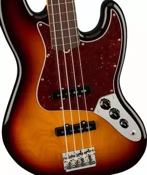 Басс гитара Fender - American Professional II Jazz Bass - 4-String Bass Guitar - Fretless, Rosewood Fingerboard - 3-Color Sunburst - w/ Deluxe Molded Case