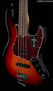 Басс гитара Fender American Professional II Jazz Bass Fretless 3-Color Sunburst Rosewood Fingerboard Bass Guitar-US210078676 - 8.77 lbs