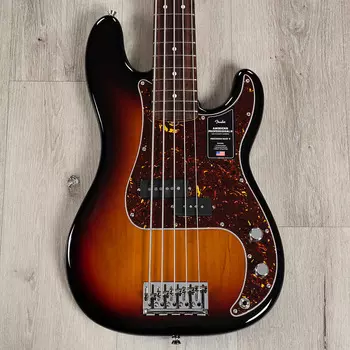 Басс гитара Fender American Professional II Precision Bass V, 5-String, 3-Color Sunburst