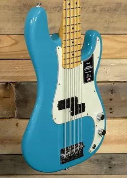 Басс гитара Fender American Professional II Precision Bass V Miami Blue w/ Case