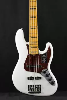 Басс гитара Fender American Ultra Jazz Bass V Arctic Pearl Maple Fingerboard