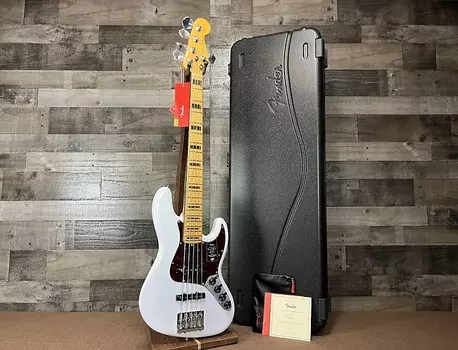 Басс гитара Fender American Ultra Jazz Bass V - Arctic Pearl with Maple Fingerboard