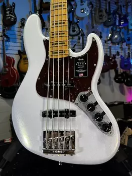 Басс гитара Fender American Ultra Jazz Bass V - Arctic Pearl with Maple Fingerboard Auth Dealer Free Ship! 737 GET PLEK’D!