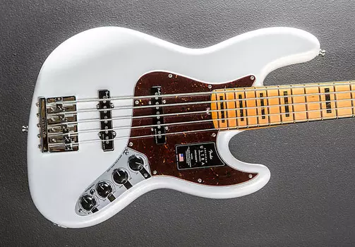 Басс гитара Fender American Ultra Jazz Bass V – Arctic Pearl w/Maple