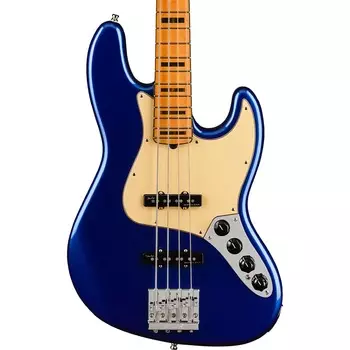 Басс гитара Fender American Ultra Jazz Bass, Maple Fingerboard, Cobra Blue, with Case