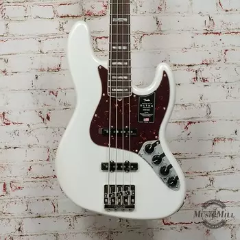 Басс гитара Fender American Ultra Jazz Bass, Rosewood Fingerboard, Arctic Pearl