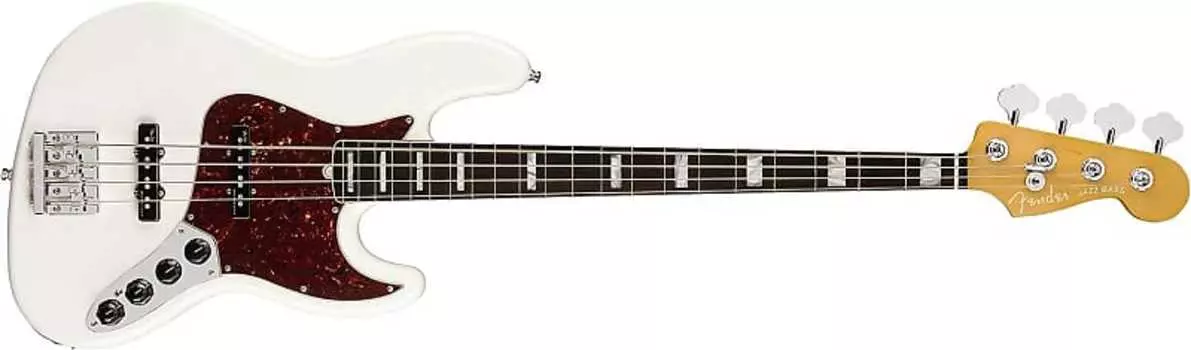 Басс гитара Fender American Ultra Jazz Bass, Arctic Pearl, Rosewood Fingerboard