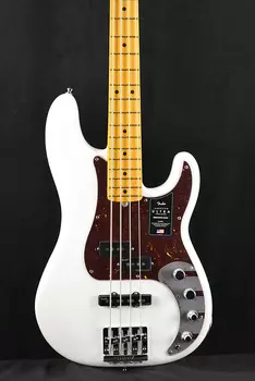 Басс гитара Fender American Ultra Precision Bass Arctic Pearl Maple Fingerboard