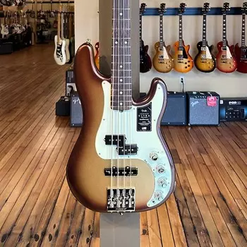 Басс гитара Fender American Ultra Precision Bass - Mocha Burst w/Rosewood