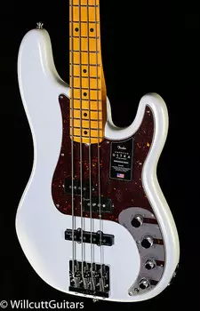 Басс гитара Fender American Ultra Precision Bass Maple Fingerboard Arctic Pearl