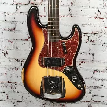 Басс гитара Fender -B2 Custom Shop Relic '62 Jazz Bass Guitar - Rosewood Fingerboard - 3-Color Sunburst - w/ Deluxe Hardshell Case - x5753