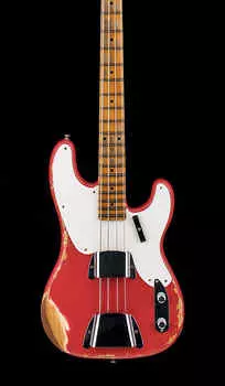 Басс гитара Fender Custom Shop '55 Precision Bass Heavy Relic - Fiesta Red #27946