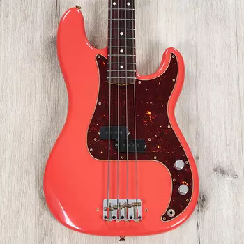 Басс гитара Fender Custom Shop Pino Palladino Precision Bass, Rosewood Fretboard, Fiesta Red over Desert Sand