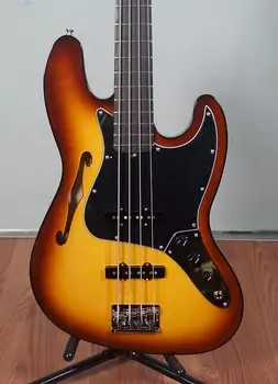 Басс гитара Fender Limited Edition Suona Jazz Bass Thinline, Ebony Fingerboard, Violin Burst w/ Deluxe Blonde HSC