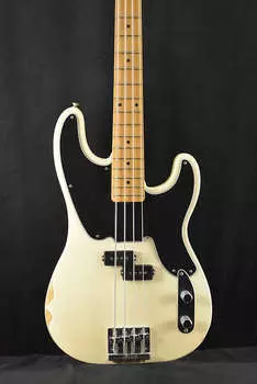 Басс гитара Fender Mike Dirnt Road Worn Precision Bass White Blonde Maple Fingerboard