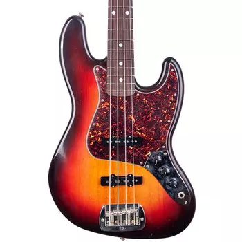 Басс гитара G&L Custom Shop JB - Light Aged 3 tone sunburst - 1/4 sawn neck - rw finger board- - 9.0 pounds - CS2308006