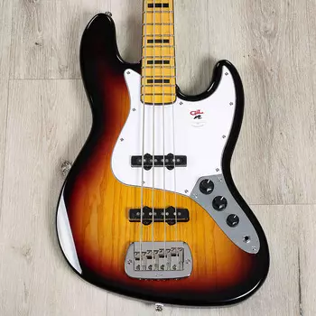 Басс гитара G&L Tribute JB Bass, Maple Fretboard, White Pickguard, 3-Tone Sunburst