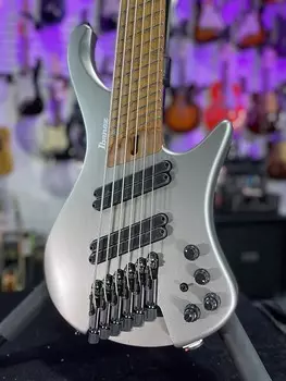 Басс гитара Ibanez Bass Workshop EHB1006MS 6-string Bass Guitar - Metallic Gray Matte Authorized Dealer! 389
