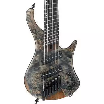 Басс гитара Ibanez Ergonomic Headless Bass 6 String Multi scale - Black Ice Flat