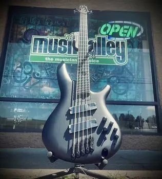 Басс гитара Ibanez Iron Label SRMS625EX-BKF Multi-Scale 2023 Black Flat Multiscale