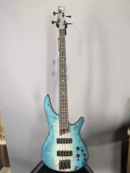 Басс гитара Ibanez SR1600B Premium Caribbean Shoreline Flat 4-String Bass Guitar w/ Gig Bag