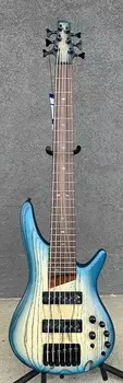 Басс гитара Ibanez SR606ECTF SR Standard 6 String Electric Bass Cosmic Blue Starburst Flat