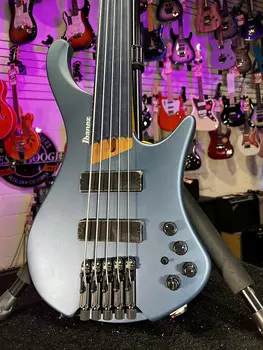 Басс гитара Ibanez Standard EHB1005F Fretless 5-string Bass Guitar - Arctic Ocean Matte Authorized Dealer Free Shipping! 564 GET PLEK’D!