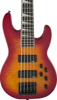 Басс гитара Jackson Concert Bass JS3VQ 5-String Bass Guitar, Amaranth FB, Cherry Burst