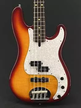 Басс гитара Lakland Skyline 44-64PJ in Honeyburst with Flame Maple Top and Indian Laurel Fretboard