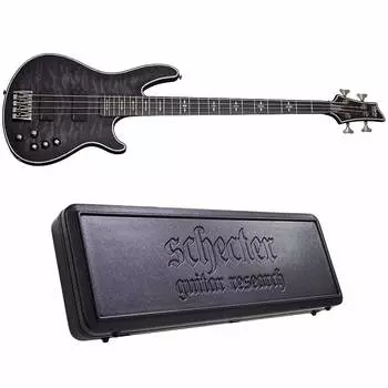 Басс гитара Schecter Hellraiser Extreme-4 See-Thru Black Satin STBLS Electric Bass + Hard Case Extreme 4