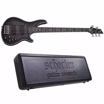 Басс гитара Schecter Hellraiser Extreme-5 See-Thru Black Satin STBLS 5-String Electric Bass + Hard Case