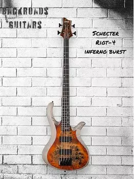 Басс гитара Schecter Riot-4 Bass in Inferno Burst