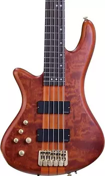 Басс гитара Schecter Stiletto Studio 5 Left-handed Bass Guitar - Honey Satin