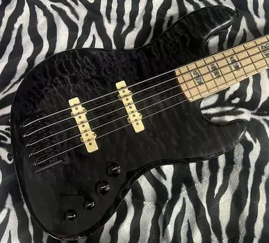 Басс гитара Spector Coda 5 USA Custom Shop - Black Stain Gloss - Authorized Dealer