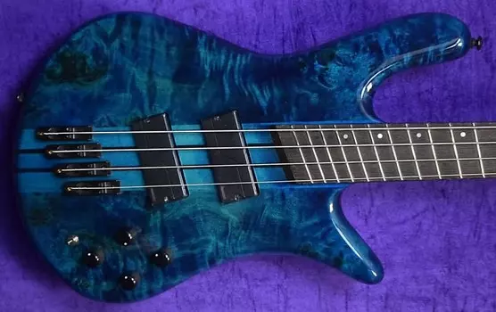 Басс гитара Spector NS Dimension 4, Black and Blue Gloss w/ Wenge