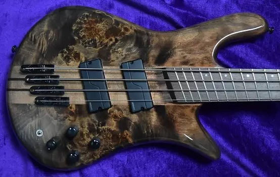 Басс гитара Spector NS Dimension 4-String, Faded Black Gloss Over Poplar Burl / Wenge
